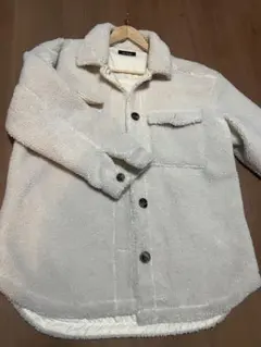 ボアジャケット クリーム色 2ポケット