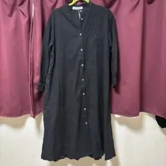 ブラックワンピース　as know as plus 新品 バックプリーツ