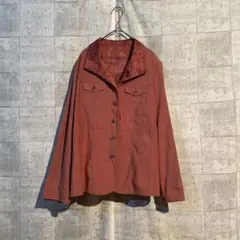 vintage 襟総柄切替ジャケット