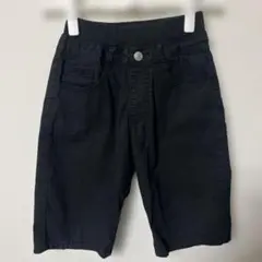 ブラックハーフパンツ ゴムウエスト