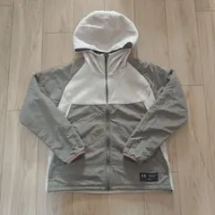 Under Armour 160フード付きパーカー グレー/ホワイト