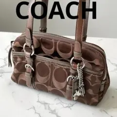 未使用級 COACH シグネチャー ブラウン ショルダーバッグ y2k 収納多数