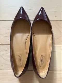 CHEMBUR エナメルパンプス ポインテッドフラットシューズ36のサムネイル