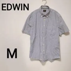 EDWIN M 半袖シャツ　ストライプ　1986