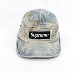 Supreme Washed Denim Camp Cap ブルー