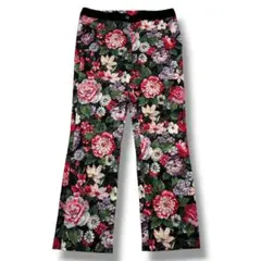 【美品】DOLCE&GABBANA 花柄 パンツ 40 ベロア 名作のサムネイル