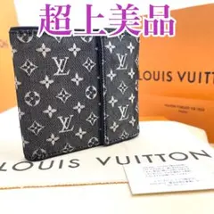 ルイヴィトン　モノグラムミニ　デニム　折財布　三つ折り財布　972