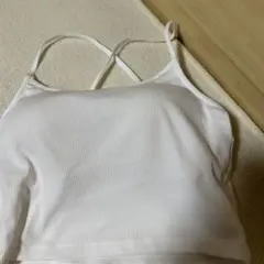 GU リブ編みキャミソール Lサイズ ホワイト