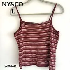 一点物✨made in USA✨NY&CO ストライプキャミソール Lサイズ
