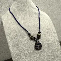 ビーズネックレス【ブラックストーン】