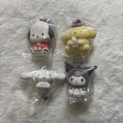 ふわふわフロッキーマスコットセット クロミ・シナモン・ポチャッコ・ポムポムプリン