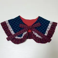 ファミリア風 チェック リバーシブル つけ襟【ハンドメイド】