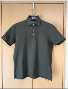 ARCODIO 半袖ポロシャツ　メランジ鹿の子ジャージー　カーキ　Sサイズ