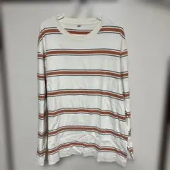 UNIQLO L 長袖ボーダーカットソー ストライプ　L
