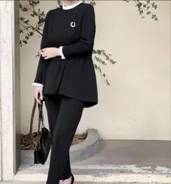 ペプラム　トップス　フォーマルカットソー