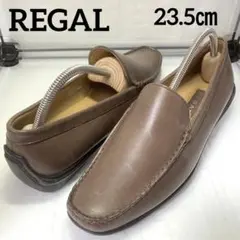 ★REGAL★スクエアトゥ ドライビングシューズ　本革 レザー スリッポン 運転