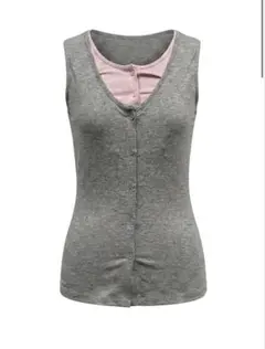 JOSE MOON BI-COLOR TANK グレー