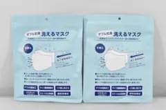 2袋セット W抗菌 AOKI 洗えるマスク 肌触り◎ 3枚入り UVカットのサムネイル