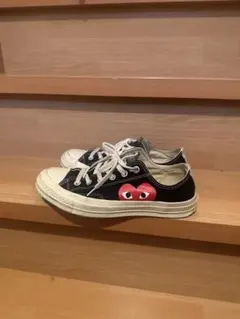 ギャルソンPLAY コンバース　黒 キャンバススニーカー　24.5cm