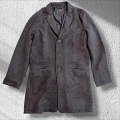 ◆テットオム　チェスターコート　ノッチドラペル　ダークグレー　M