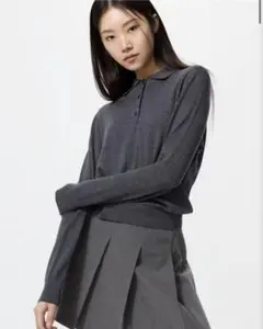 ユニクロ メリノニットポロセーター