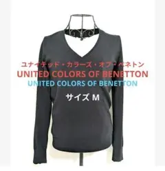 大感謝セ―ル‼️【ベネトン)】美品✨Vネック長袖セ―タ―・手洗い可