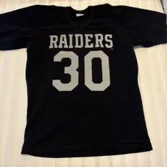希少 NFL Raiders ベースボールシャツ 刺繍 ジャージ 黒 USA製 NFL レイダース ベースボールシャツ 黒 ストライプ NFL