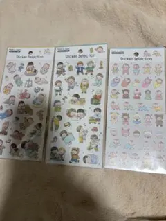 子供のイラスト 赤ちゃんステッカー 3枚セット⭐︎セリア