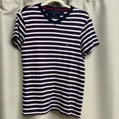 TOMMY HILFIGER Ｖネック ストライプカットソー