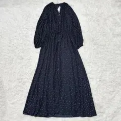 ✨未使用タグ付き✨スピックアンドスパン ドットプリントワンピース ネイビー
