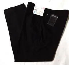 ユニクロイージーケアストレッチクロップドパンツ ブラック レディース64 新品