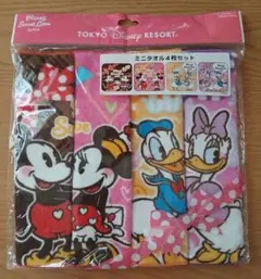 ディズニー　ミニタオル4枚セット