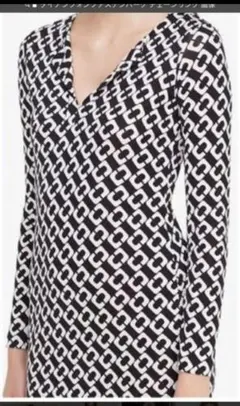 ダイアン美品 チェーン柄ワンピース