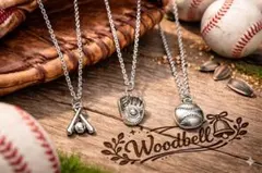 野球モチーフネックレス3点セット バット グローブ ボール 野球観戦 野球好き