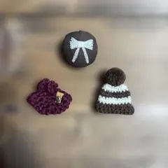 ハンドメイドブローチセット