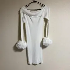 RESEXXY オフショルダーリブニットワンピース z159p