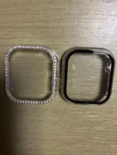Apple Watchカバー2P 42ｍｍ専用　ラインストーン　シルバー