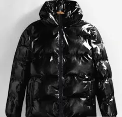 光沢ブラックダウンジャケット