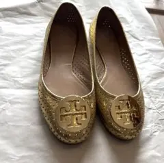 トリーバーチGIGI PUMP レザーフラットパンプス6M 23cm - メルカリ