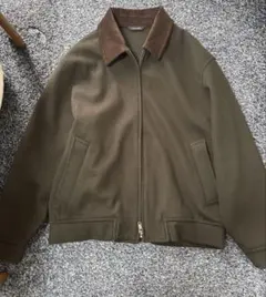 GLOBAL WORK WOOLLYTEC ジップアップブルゾン カーキのサムネイル