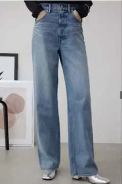 AZUL DENIM ハイウエストワイドデニム XS