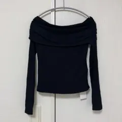 Dazy オフショルダー 長袖トップス ブラック