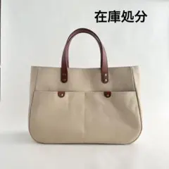 ハンドメイド 8号/11号×旧倉敷帆布×8番糸 オーバル底トートバッグM