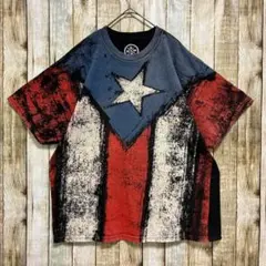 g41 総柄プリントTシャツ XL コットン100% 国旗デザイン アメカジ