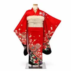 七五三 7歳 着物 正絹 長襦袢 刺繍 蝶 古典柄 和服 和装 衣装 七五三