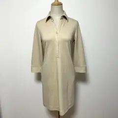 訳あり QUEENS COURT クイーンズコート ベージュ ニットワンピース