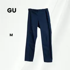 GU スリムフィットパンツ　ネイビー　カジュアルパンツ　M　ウエストゴム
