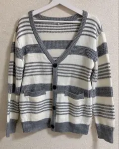 メンズボーダーカーディガン Mサイズ