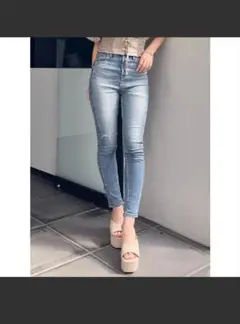 GYDA★ハイエンドスキニーデニムパンツ★Sサイズ ライトブルー