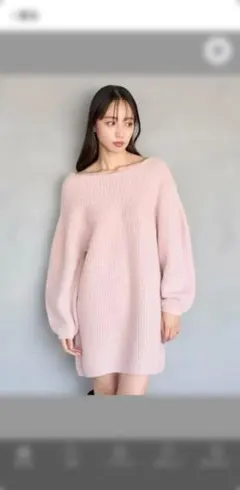SNIDEL ラクーンミニニットワンピース PNK